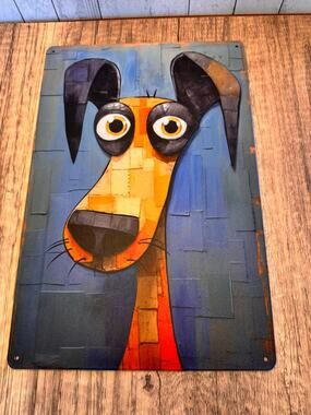 Cute Dog Metal Sign Dog Lover Gift Decor Gift Idea Chihuahua Hound Dog NEW!